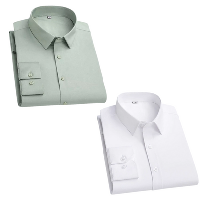 Combo of 2 Cotton Shirt for Man ( Pista and White ) - Frankshop.in