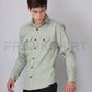 Frankshirt Double Pocket Pista Solid Tailored Fit Cotton Casual Shirt for Man
