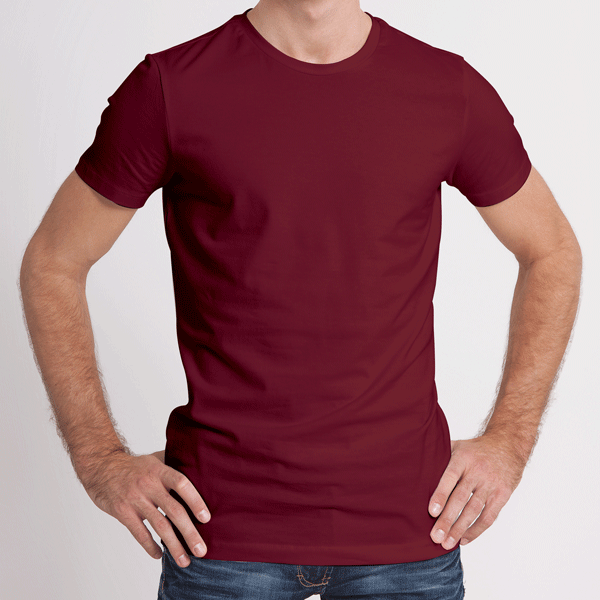 Pack of 3 Half Sleeves T-Shirts for Men 180 GSM (Maroon, White and Black )