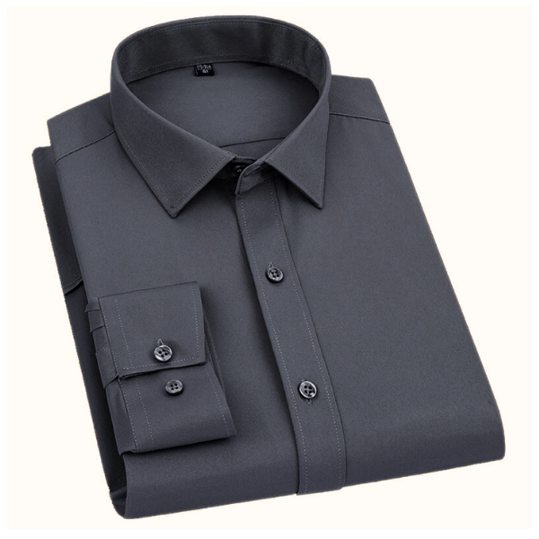 Frankshop Classic Pure Cotton Blend Solid Dark Grey Shirt - Frankshop.in